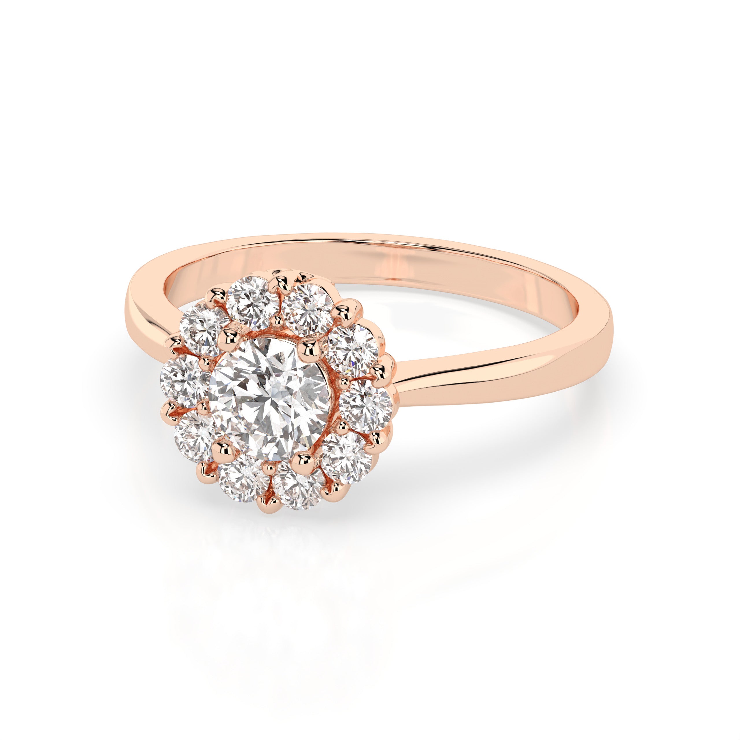Halo Moissanite Ring
