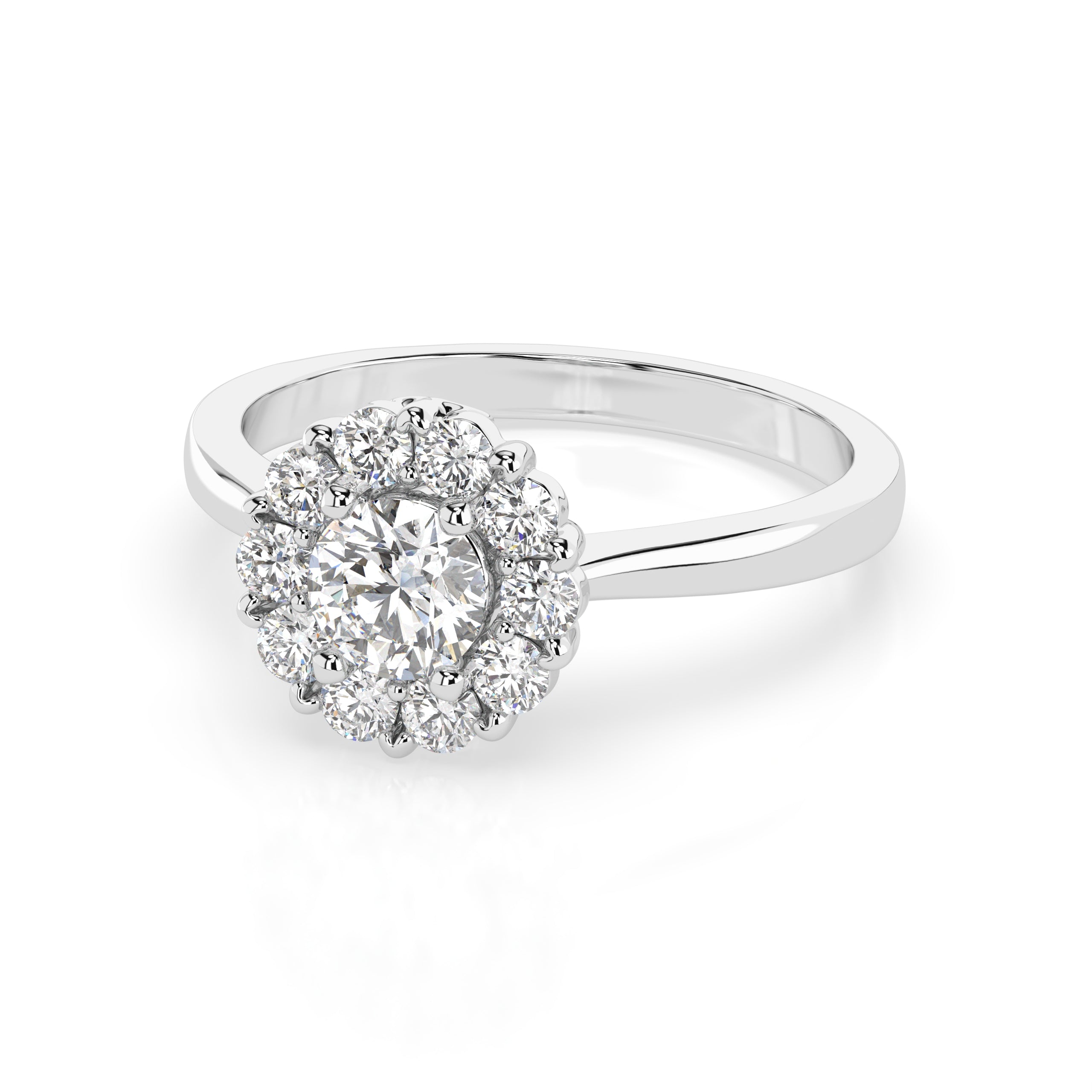 Halo Moissanite Ring