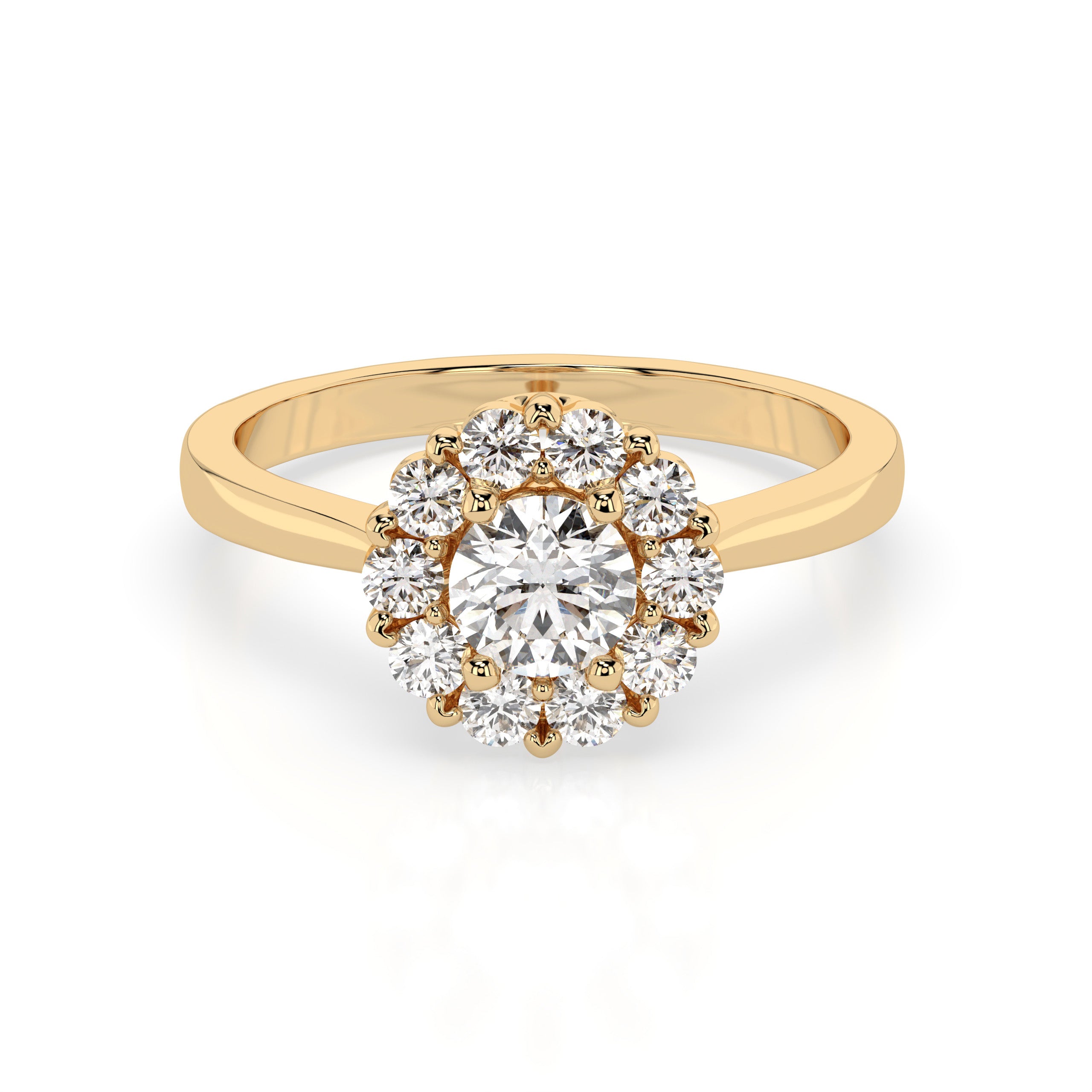 Halo Moissanite Ring