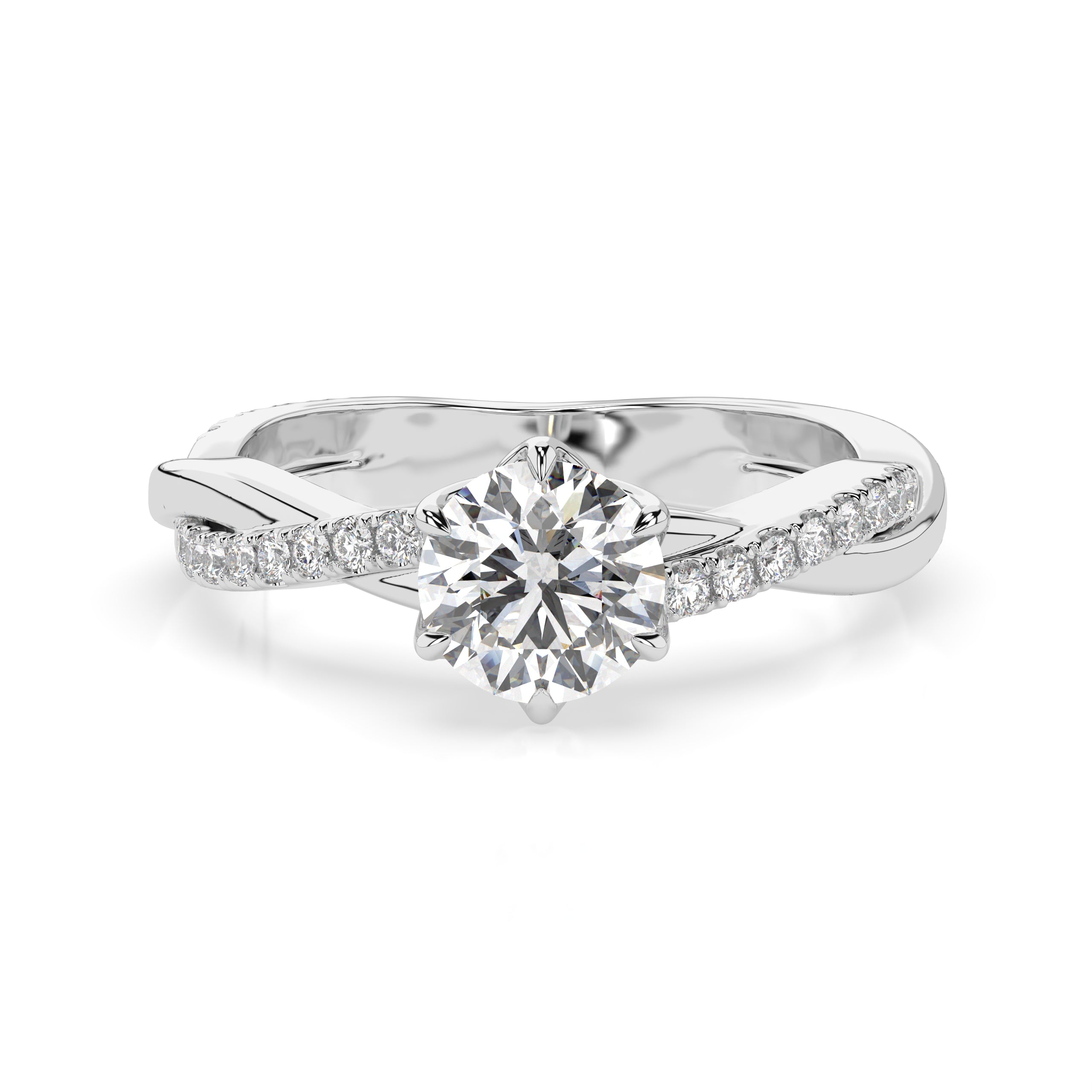 Brilliant Round Sparkle Ring