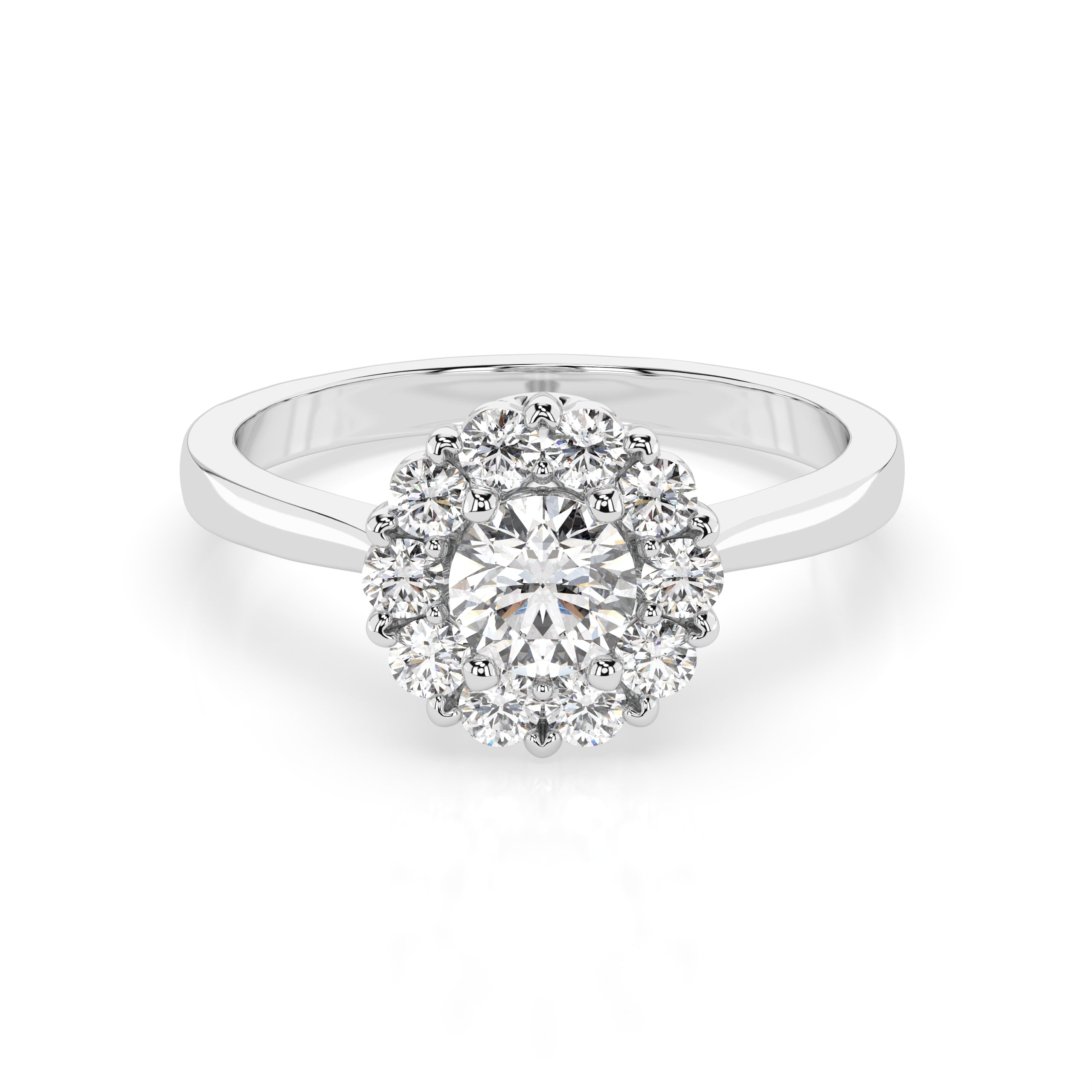 Halo Moissanite Ring