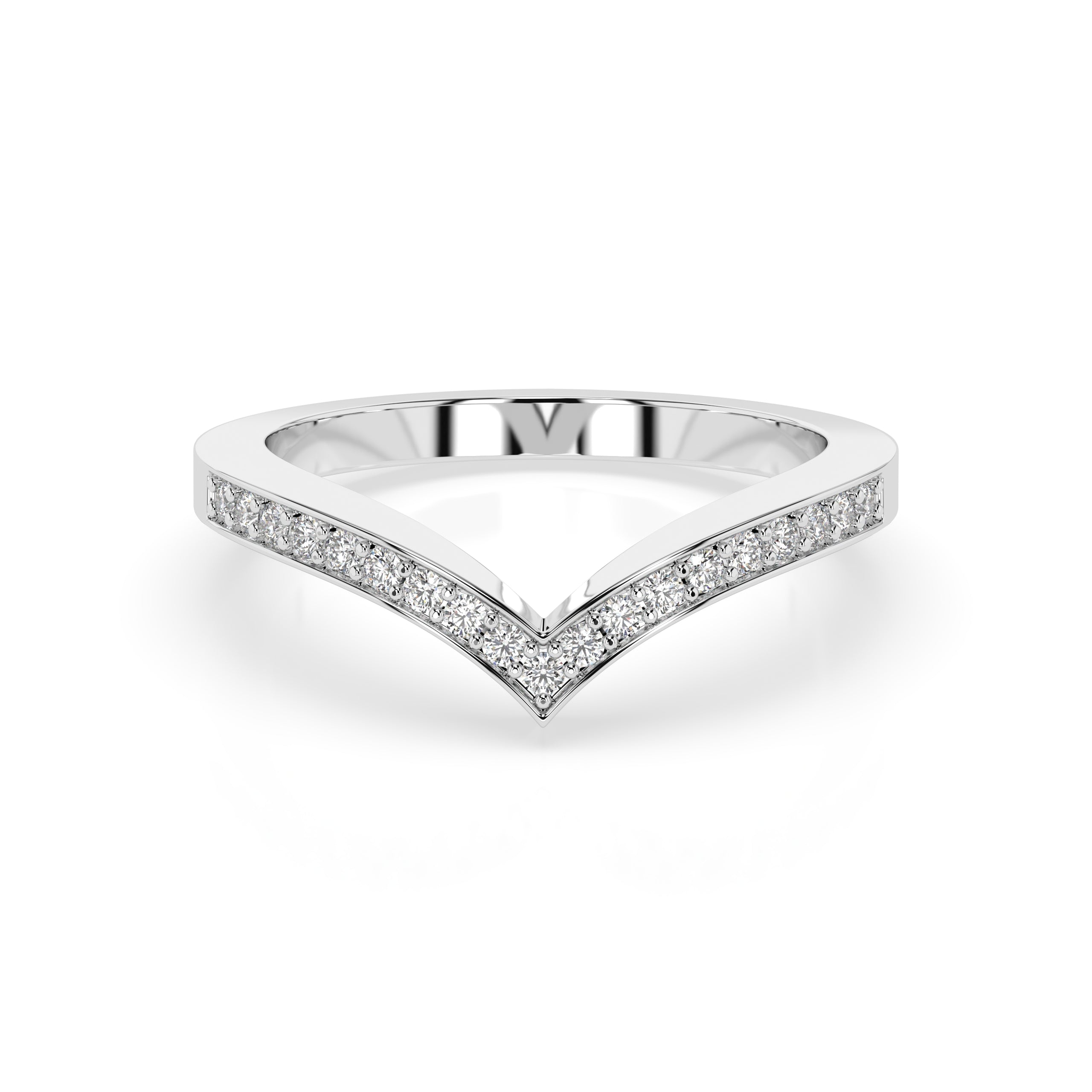 V-shaped Half Eternity Band